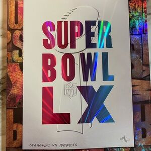 Super Bowl LX 60 Official National Game Program Seahawks Patriots